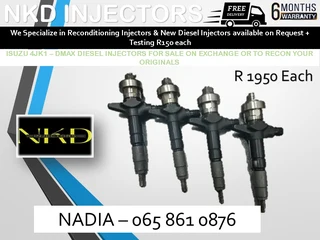 Isuzu 4jk1 - Dmax - Dteq Diesel Injectors For Sale On Exchange Or To Recon With Warranty