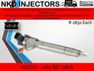 Jeep Grand Cherokee 2.7 Diesel Injectors For Sale On Exchange With 6 Months Warranty
