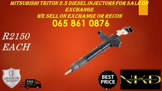 Mitsubishi Triton 2.5 Diesel Injectors For Sale On Exchange Or To Recon With Warranty