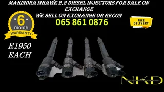 Mahindra Mhawk 2.2 Diesel Injectors For Sale On Exchange Or To Recon With Warranty