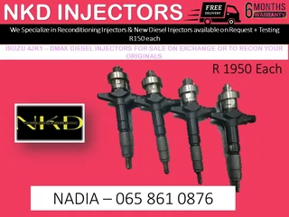 Isuzu 4jk1 - Dmax - Dteq Diesel Injectors For Sale On Exchange Or To Recon With Warranty