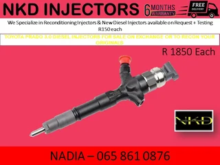 Toyota Prado 3.0 Diesel Injectors For Sale Or To Recon