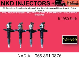 Isuzu Dtec Kb250 Diesel Injcetors For Sale On Exchange Or To Recon With Warranty