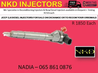 Jeep 2.8 Diesel Injectors For Sale Or To Recon