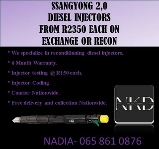 Ssangyong 2.0 Diesel Injectors For Sale On Exchange With 6 Months Warranty