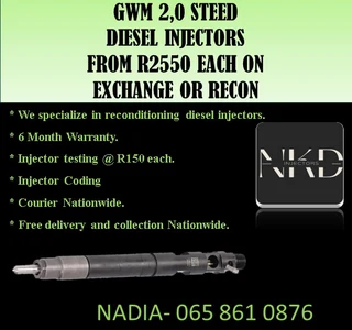 Gwm 2.0 Steed Diesel Injectors For Sale O  Exchange Or To Recon With Warranty