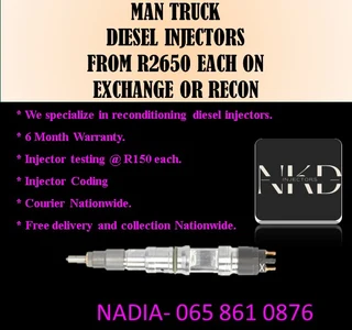 Man Truck Diesel Injectors For Sale Or To Recon