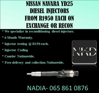 Nissan Navara Yd25 Diesel Injectors For Sale On Exchange With 6 Months Warranty