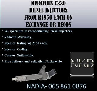 Mercedes C220 Diesel Injectors For Sale Or To Recon