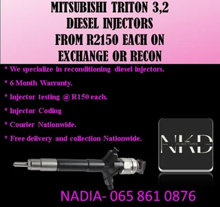 Mitsubishi Triton 3.2 Diesel Injectors For Sale On Exchange Or To Recon With Warranty