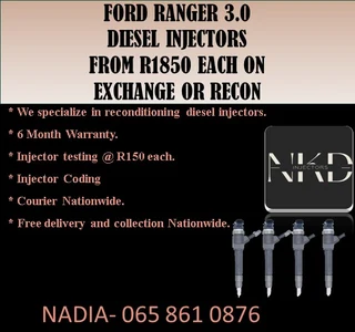 Ford Ranger 3.0 Diesel Injectors For Sale Or To Recon