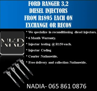 Ford Ranger 3.2 Diesel Injectors For Sale On Exchange With 6 Months Warranty