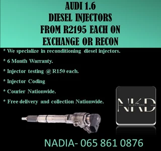 Audi 1.6 Diesel Injectors For Sale On Exchange With 6 Months Warranty
