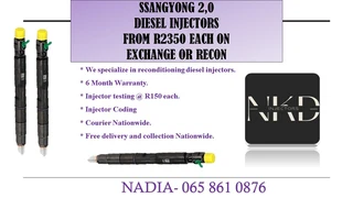 Ssangyong 2.0 Diesel Injectors For Sale On Exchange With 6 Months Warranty