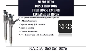 Mazda Bt50 Diesel Injectors For Sale On Exchange Or To Recon With Warranty