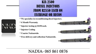Kia 2500 Diesel Injectors For Sale Or To Recon