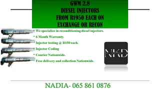 Gwm 2.8 Diesel Injecors For Sale On Exchange Or To Recon