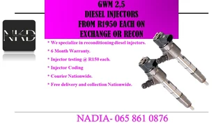 Gwm 2.5 Diesel Injectors For Sale On Exchange Or To Recon