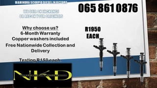 Mahindra Scorpio Diesel Injectors For Sale Or To Recon