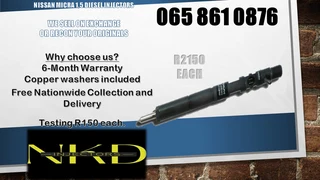 Nissan Mocra 1.5 Diesel Injectors For Sale On Exchange With 6 Months Warranty
