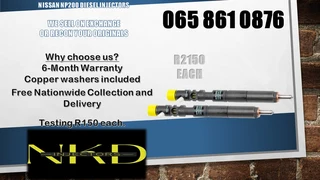 Nissan Np200 Diesel Injectors For Sale Or To Recon