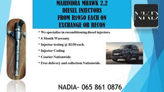 Mahindra Mhawk 2.2 Diesel Injectors For Sale Or Ot Recon With Warranty