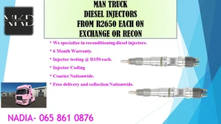 Man Truck Diesel Injctors For Sale Or To Recon