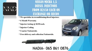 Nissan Mocra 1.5 Diesel Injectors For Sale Pn Exchange With 6 Months Warranty