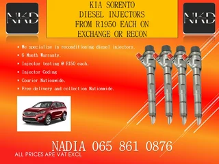 Kia Sorento Diesel Injectors For Sale Or Recon