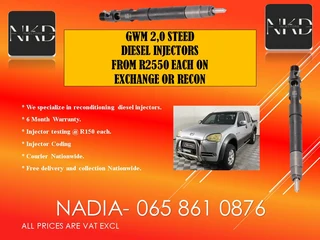 Gwm Steed Diesel Injectors For Sale Or Recon With Warranty