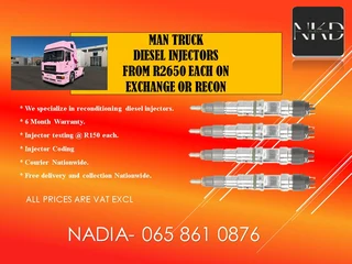 Man Diesel Injectors For Sale Or Recon Stock Available