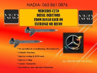 Mercedes C270 Diesel Injectors For Sale