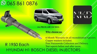 Hyundai H1 Bosch diesel injectors for sale on exchange or recon