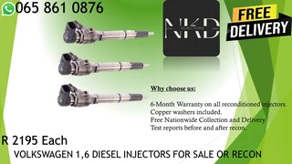 Volkswagen 1.6 Diesel Injectors For Sale On Exchange With Warranty