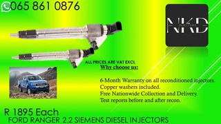 Ford Ranger 2.2 injectors for sale or recon with test reports and warranty