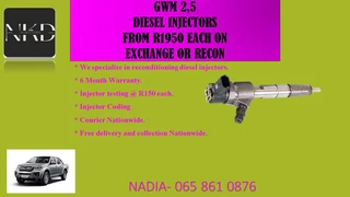 Gwm 2.5 Diesel Injectors For Sale On Exchange Or To Recon