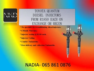 Toyota Quantum Diesel Injectors For Sale On Exchange Or To Recon
