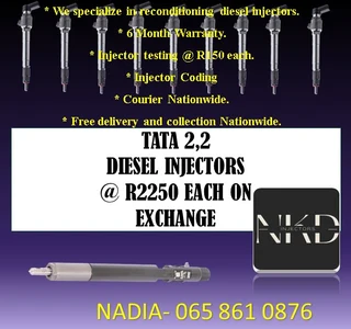 Tata 2.2 Diesel Injectors For Sale On Exchnage Or To Recon