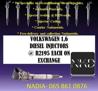 Volkswagen 1.6 Diesel Injectors For Sale On Exchange Or To Recon With Warranty