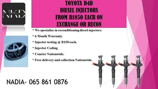 TOYOTA D4D DIESEL INJECTORS FOR SALE ON EXCHANGE