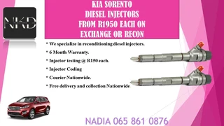 Kia Sorento Diesel Injectors For Sale Or To Recon