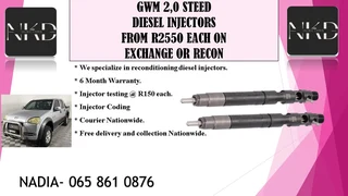 Gwm 2.0 Steed Diesel Injectors For Sale On Exchange Or To Recon With Warranty