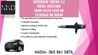 Mitsubishi Triton 2.5 Diesel Injectors For Sale On Exchange Or To Recon With Warranty