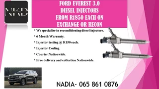 Ford Everest (3.0/bt50) Diesel Injectors For Sale On Exchange Or To Recon With Warranty