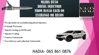 Mazda Bt50 Diesel Injectors For Sale On Exchange Or To Recon With Warranty