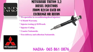 Mitsubishi Triton 3.2 Diesel Injectors For Sale On Exchange Or To Recon With Warranty
