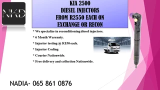 Kia 2500 Diesel Injectors For Sale Or To Recon