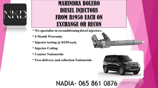 Mahindra Bolero Diesel Injectors For Sale On Exchange Or To Recon With Warranty