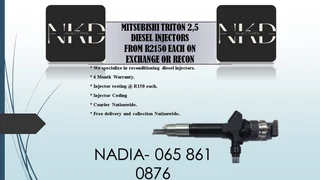 Mitsubishi Triton 2.5 Diesel Injectors For Sale On Exchange Or To Recon With Warranty