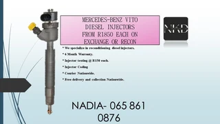 Mercedes Benz Vito Diesel Injectrs For Sale Or To Recon